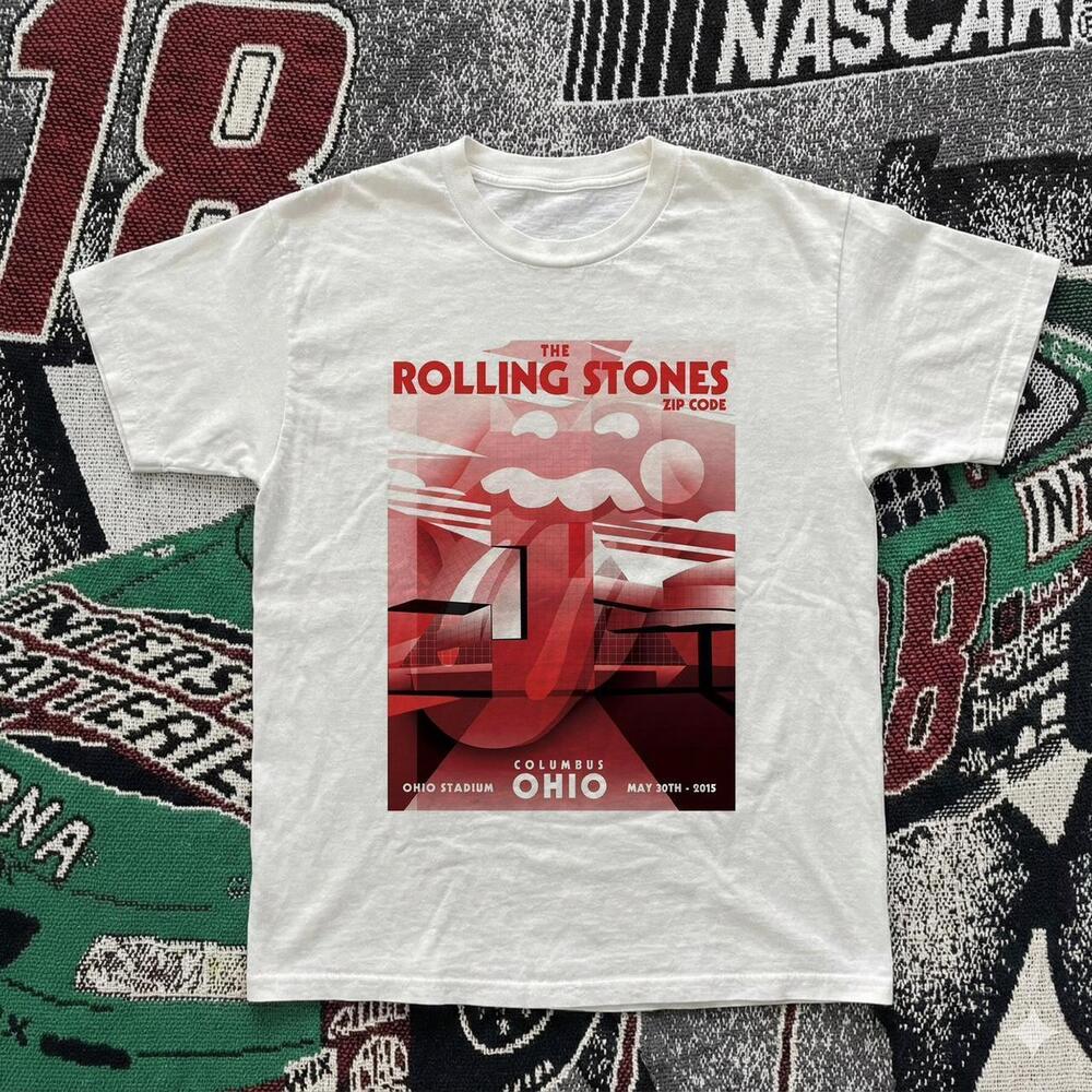 White Rolling Stones Tee